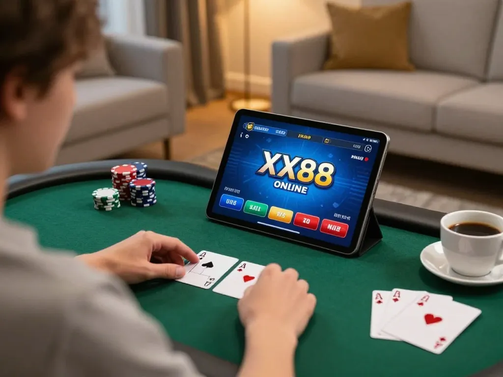 Play poker on XX88 with a warm home atmosphere and strategic focus on gameplay
