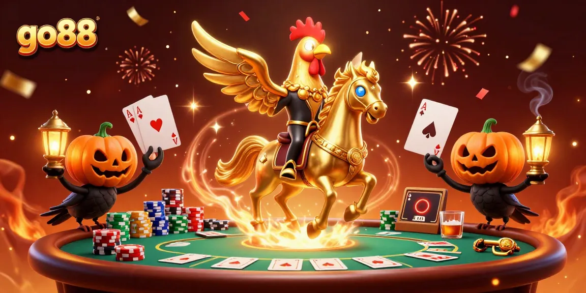 Engage with go88 gaming thrills featuring a vibrant casino scene and unique characters.