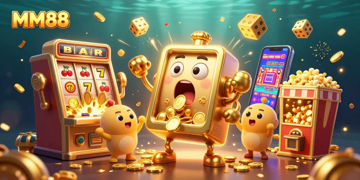 Experience the excitement of MM88 with a golden slot machine celebrating a jackpot!