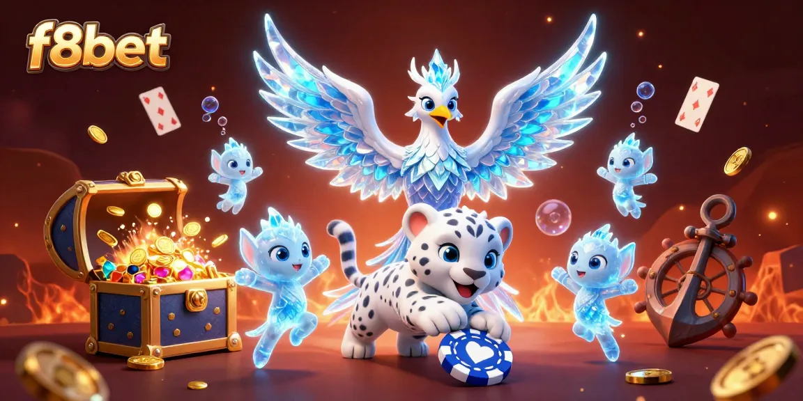 Join f8bet to experience the dazzling world of ice-themed casino games featuring vibrant characters and magical elements.