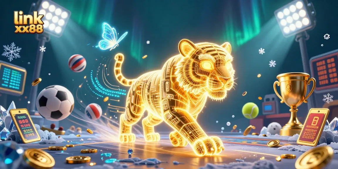 Bet on the dynamic entertainment of link xx88 with colorful casino elements and a golden tiger