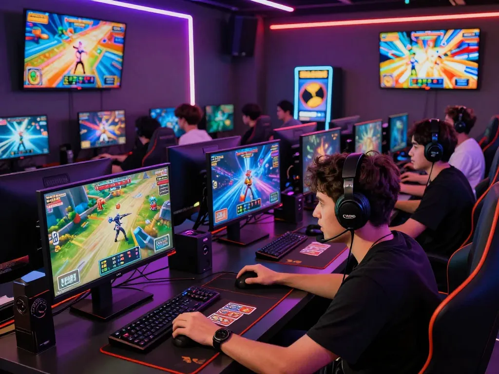 Exciting scene of players engaging with colorful graphics in online gaming, highlighting tải sunwin for a thrilling experience.