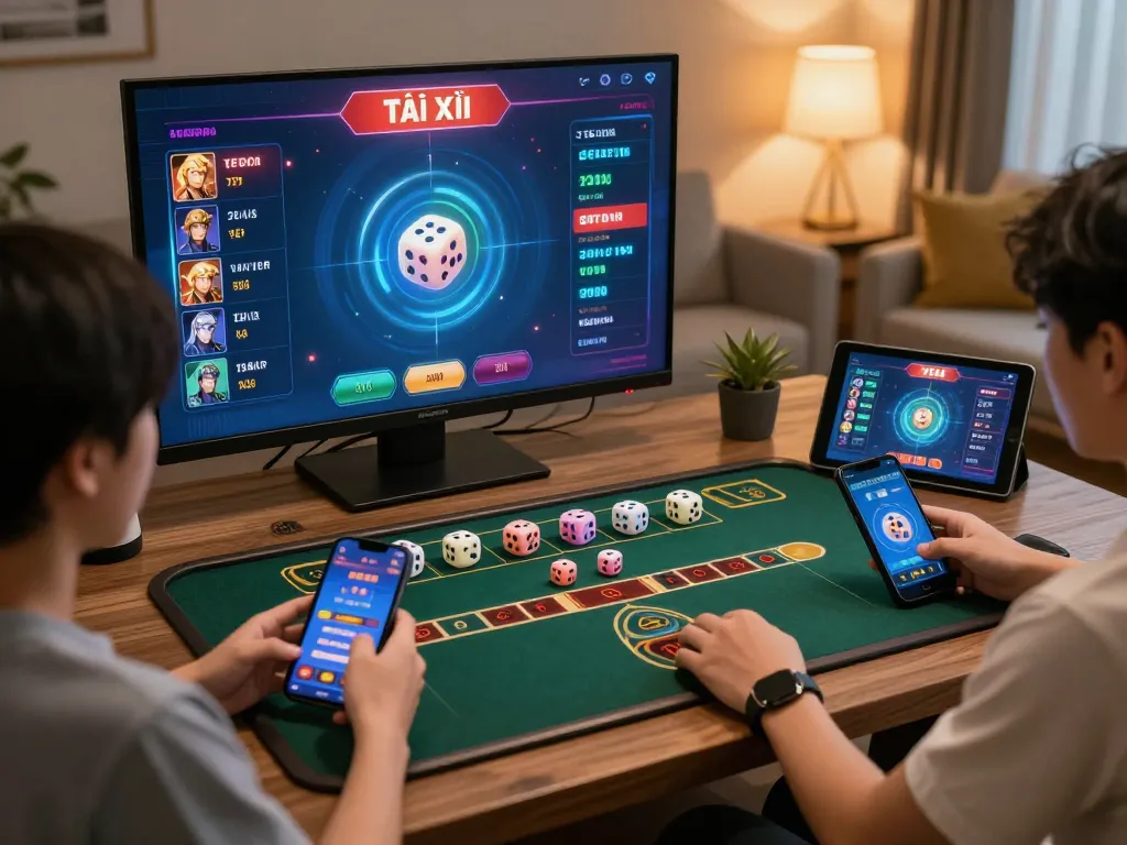 Engaging Tài Xỉu online gameplay at taixiuonline8 with players actively betting and rolling dice.
