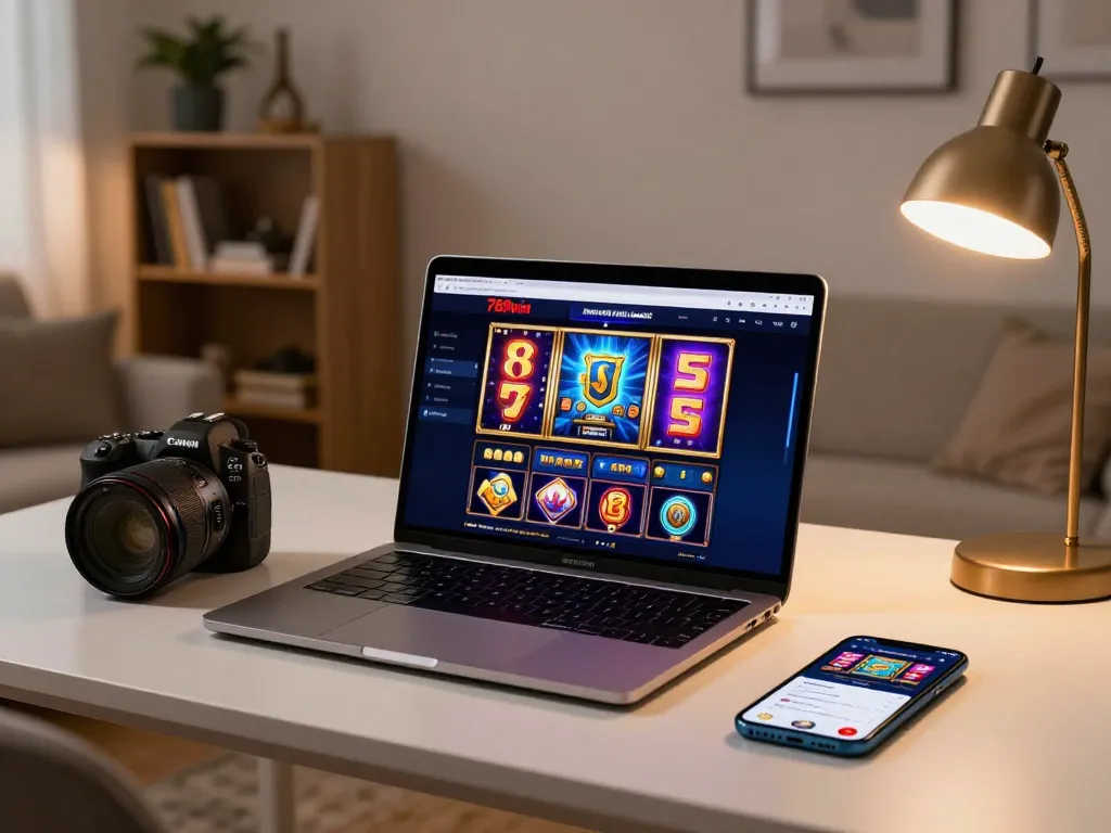 Experience betting excitement on 789win interface at a stylish home setup with vibrant games.