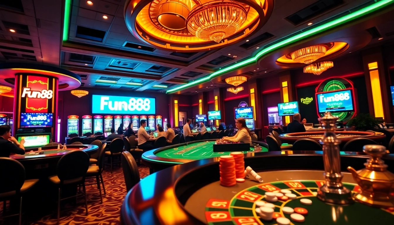 Experience the thrill of Fun88 com with engaging casino games and vibrant gaming tables.