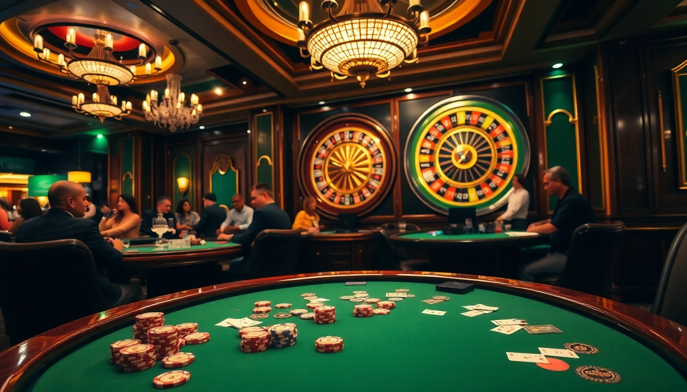 Experience the thrill of rik vip gaming at an elegant casino table filled with chips and cards.