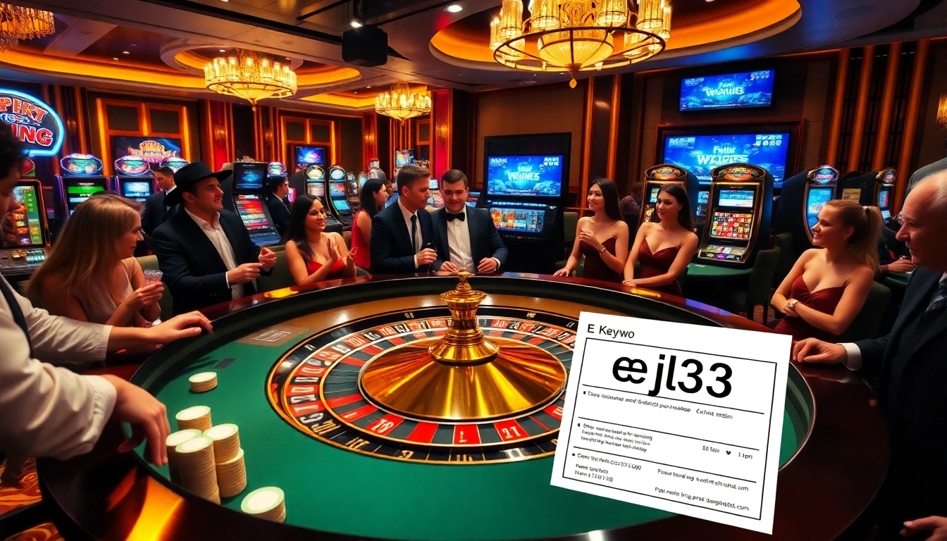 Experience thrilling action at the casino with ee jl33 playing cards and roulette.